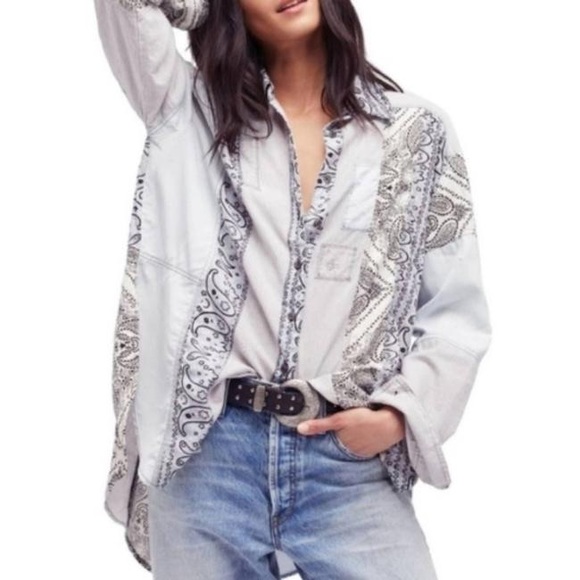 Free People Tops - SOLD free people all patched up top